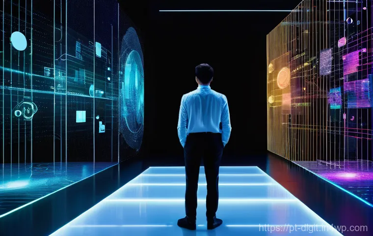 디지털 통화와 재정 정책의 관계 - **Prompt:** A young adult, dressed in smart casual attire, stands in a brightly lit, modern digital ...